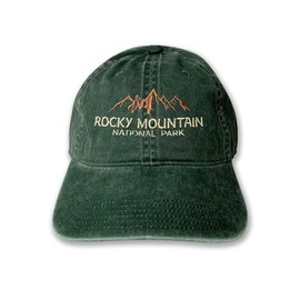USmania Rocky Mountain National Park Embroidered Cap Baseball Hat - Nature Travel (US, Alpha, One Size, Green)