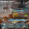 Surtime 52" Ceiling Fans with Lights-Low Profile Ceiling Fan with