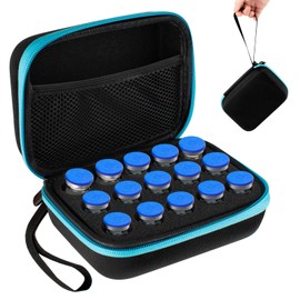 Insulin Flasche Aufbewahrungsbox,15 Fächer, Reise Insulinfläschchen-Organizer, Passend für Standard-U-100-Fläschchen mit 10ml (Nicht für Hohe Fläschchen Geeignet) Schutz aus hochdichtem Schaumstoff