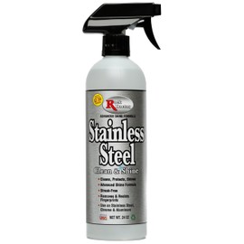 Rock Doctor Stainless Steel Cleaner and Polish, Streak-Free Cleaning Solution for Chrome and Aluminium, Stainless Appliance Cleaner, Stainless Steel Cooktop Cleaner, 24 oz. Spray Bottle, Pack of 1