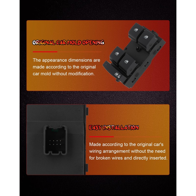 cciyu Master Power Window Switch 20830824 25964261 Front Left Driver