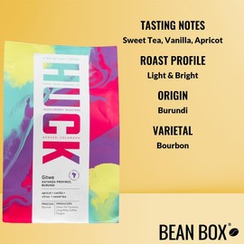 Burundi Gitwe Washed - Roasted by Huckleberry Roasters - Whole Bean Coffee - 2 Pound Bag