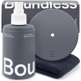 Boundless Audio Record Cleaning Solution - 6.75oz Vinyl Cleaner Fluid, Vinyl Cleaner Cloth & Record Label Protector - Complete Cleaning Kit