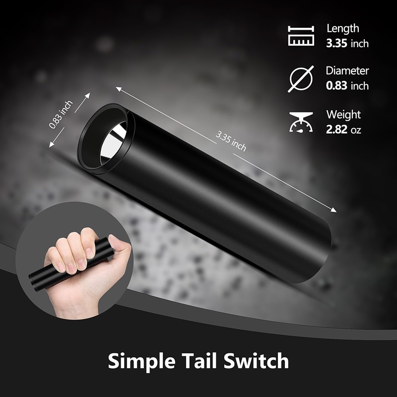 UV Flashlight 365nm & 395nm uv Light, Mini Powerful Rechargeable