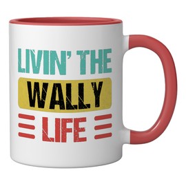 Wally Name Ceramic Mug, Red/White