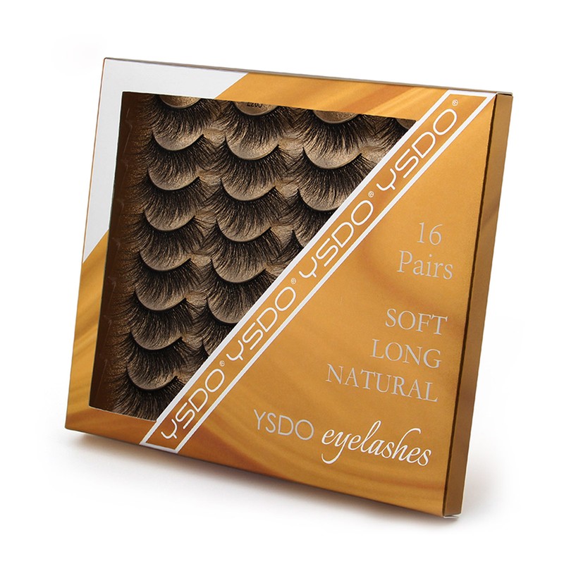 SHIDISHANGPIN 16 Pairs 3D Fake Eyelashes False Eyelashes for Eye