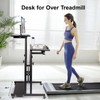 Hadulcet Stand Up Desk, Rolling Desk Adjustable Height, Mobile Standing