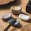 Set of 8 Multicolour Ceramic Chopsticks Holder for Chopstick Rest