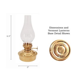 Vermont Lanterns Brass Mini Small Oil Lamp 6.5" (Brass)