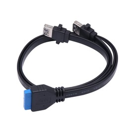 USB 3.0 Motherboard Super High Speed 5Gbps 19 Pin Female Adapter to 2 USB 3.0 Female
