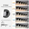 VINLUZ 5-Light LED Bathroom Vanity Light Fixtures, Metal Black Finish