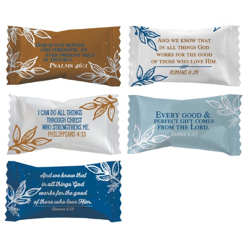 Bible Verse PEPPERMINTS 100 Count Bulk-Christian Inspired After Dinner Mint