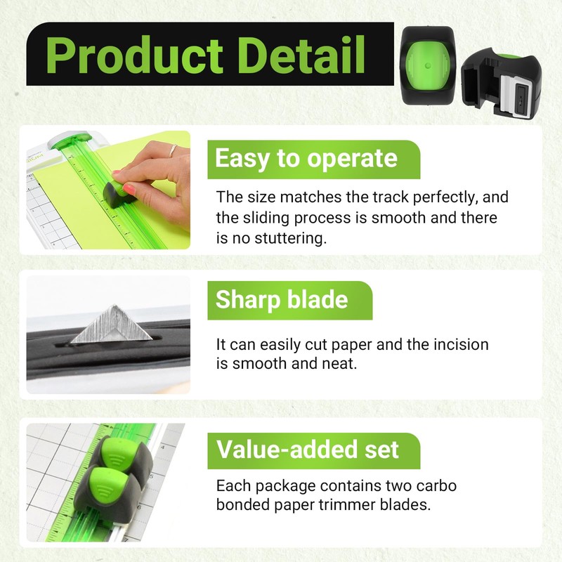 2 Pack 16854 Paper Cutter Blade for Westcott Carbo Titanium