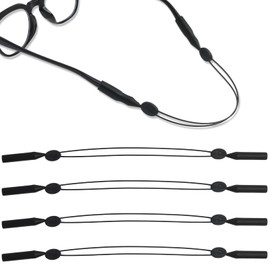 Jecdfs 4 pieces glasses strap for men, children and women, sports, adjustable glasses strap, glasses, sports band, non-slip, for sports and sunglasses, for jogging and cycling
