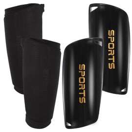 Fuyamp Football Shin Pads incl. Sleeves with Optimized Insert Pocket,Kids Adults Football Shin Guards Set Soccer Protective Shin Pads Equipment for Kids Teens Adults boys girls(M)