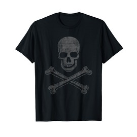 Vintage Pirate Flag Skull Birthday For Dad Gift T-Shirt