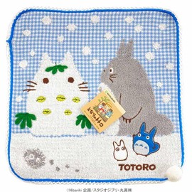 Marushin 1005053500 Mini Towel, Hand Towel, Handkerchief, My Neighbor Totoro, Snow Play, 100% Cotton, Organic Cotton, Antibacterial, Odor Resistant, Present, Gift, Birthday