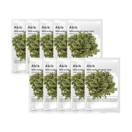 Abib Weakly Acidic pH Sheet Mask, Recovery Grass Fit 30ml, 10 Pieces, Abib Korean Cosmetics, Skin Care Mask Pack, Sensitive Skin, Moisturizing, Nourishing (Recovery Grass Fit 10 Pieces)