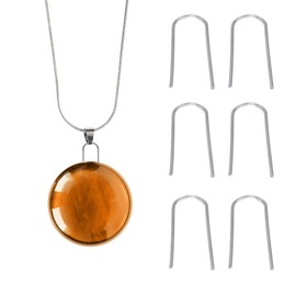 Gsycle 200Pcs Nichrome Wire Jump Rings, U Shape Hooks for DIY Pendant, High Temperature Wire for Kiln, Glass Fusing, Ceramic Ornaments