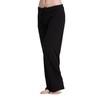 CYZ Women's Basic Stretch Cotton Knit Pajama Sleep Lounge Pants-Black-L
