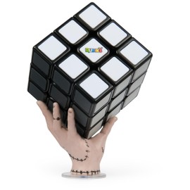 Rubik’s Cube, Wednesday Cube, Greyscale Wednesday Collectible & Desk Décor, Problem-Solving Brain Teaser, Color-Matching Puzzle, Fidget Toy & Sensory Puzzle, for Ages 8 & Up