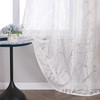 Delien Voile Burnout Curtain with Knots Pattern, Sheer Curtain with