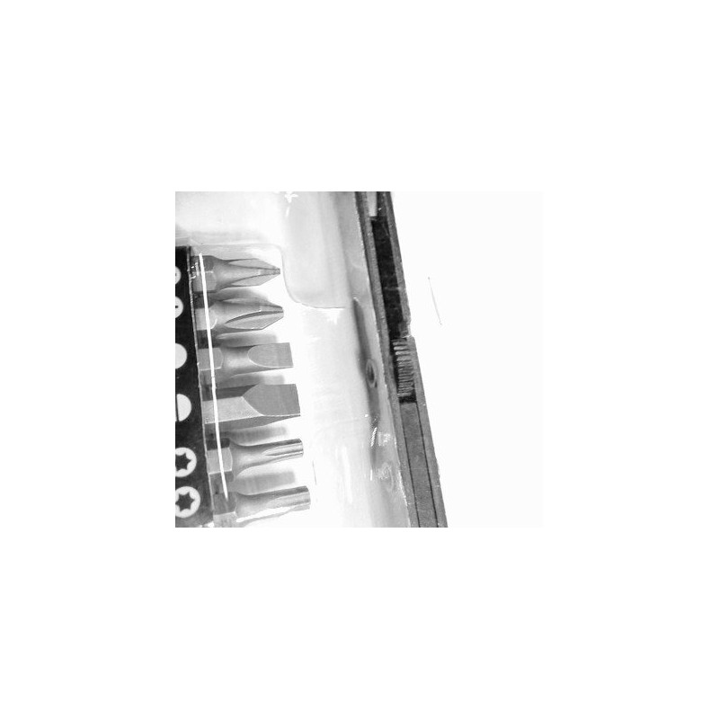 Right Angle Screwdriver, Ratcheting, 7 Hex Bits [PH1, PH2, PH3,