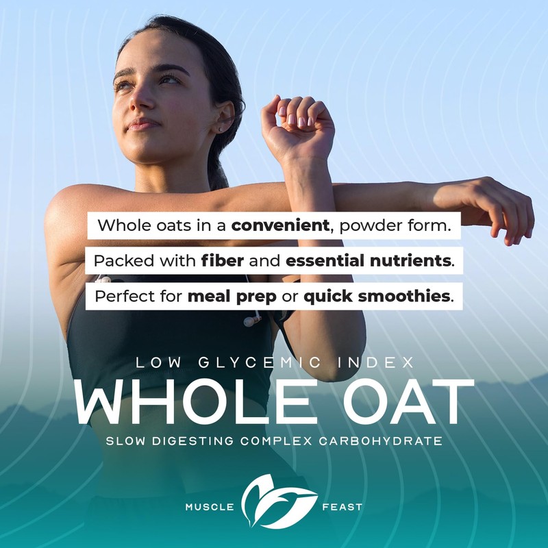Muscle Feast Whole Oat Powder All Natural and Complex Carb
