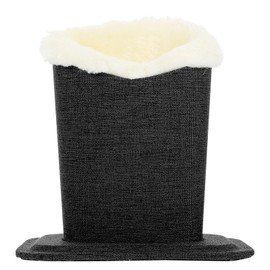 Glasses Stand Plush Lined Glasses Holder - Sturdy Design for Bedside Tables, Office, Home - Black