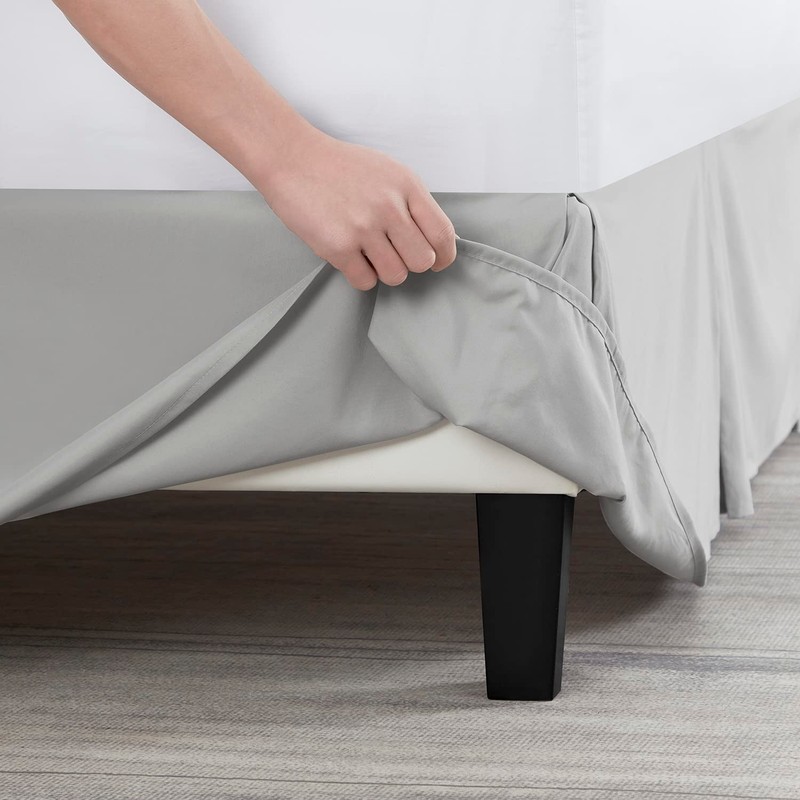 Nestl Bedding Pleated Bed Skirt - Luxury Microfiber Dust Ruffle