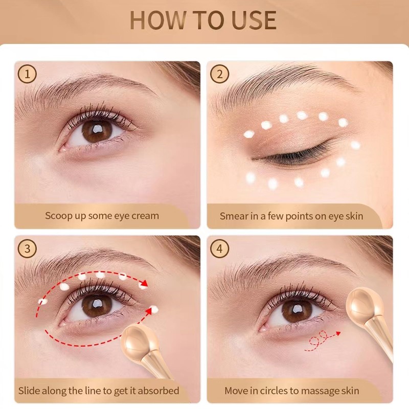 HHONGDU Eye Roller Massager Eye Cream Spatula Spoon Facial Skin