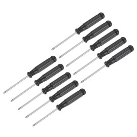 uxcell Mini Phillips Screwdriver, 2.5mm Cross Head with Black Handle for Small Appliances, 10 Pcs