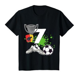 7th birthday 7 years soccer footballer birthday T-Shirt