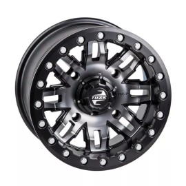 TUSK 4/137 Tusk Teton Beadlock Wheel 15x10 5.0 + 5.0 Gun Metal/Black