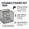Compact Foldable Fishing Net Trap with Zipper Nylon Mesh Bait