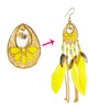 Western-style Bohemian feather pendant earrings (1)