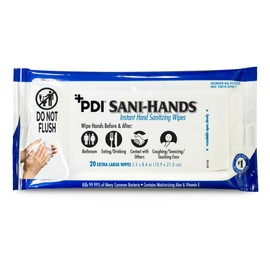 Sani-Hands Hand Sanitizer Wipes, Ethyl Alcohol Wipes with Aloe and Vitamin E, Hand Sanitizer Travel, Home, Outdoor Use, 5.5 in x 8.4 in