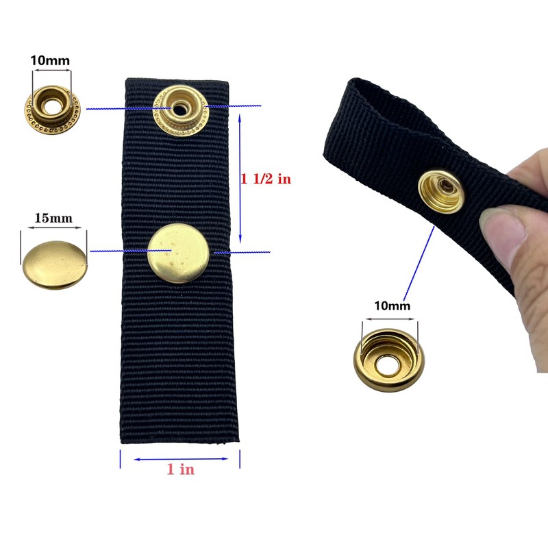 Boat Cover Snap Extender -Brass Heavy Duty snap and Thickened
