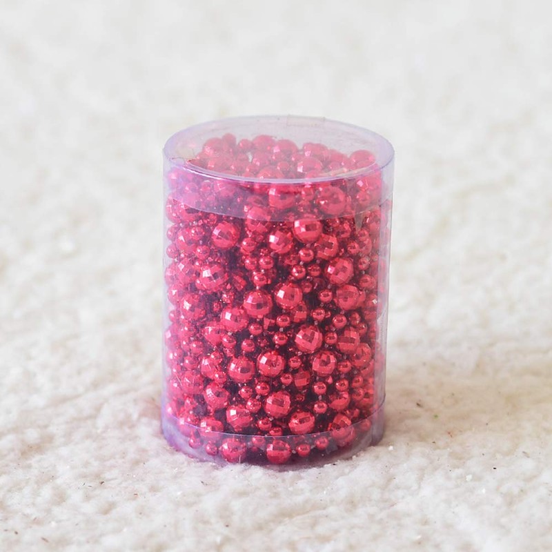 Vpang Round Crystal Pearls Beads String Garland for Christmas, Valentine,