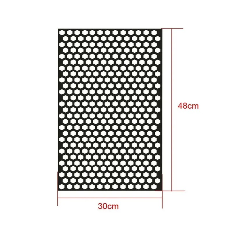 Calcomania Panal Hexagono Sticker Calavera Faro Universal Negro