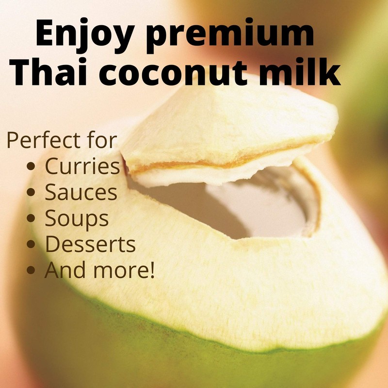 Chaokoh Coconut Milk 24 Pack - Creamy Non Dairy Milk,