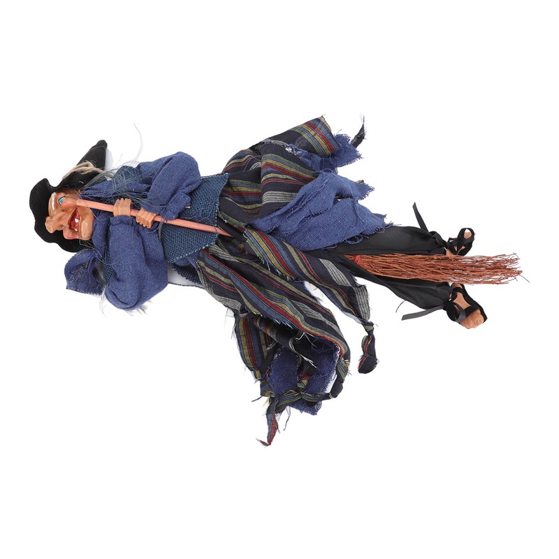 Blue Hanging Horror Witch Decorative Voice Control Hanging Prop Decoration