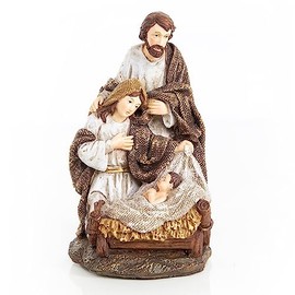 Logbuch-Verlag Small Nativity Scene Gift Christmas Holy Family Figurine Christmas Nativity Scene Decoration 16 cm Polyresin