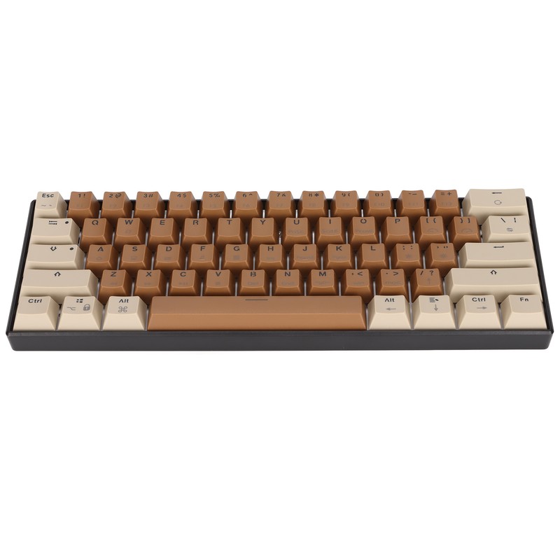61 Keys Mechanical Keyboard Color Mixing Quick Response Wired Keyboard