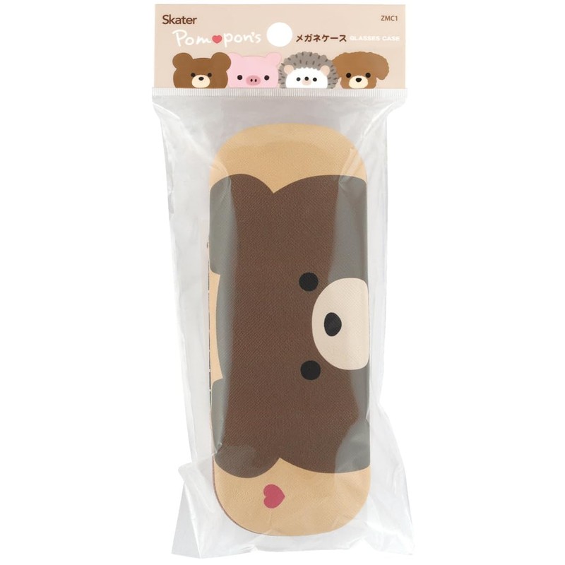Skater ZMC1-A Pompon's Bear Glasses Case Hard Type