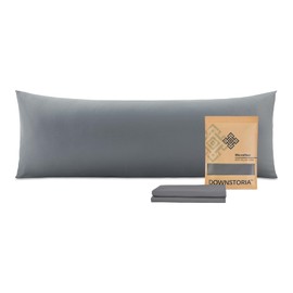 DOWNSTORIA Body Pillow Pillowcase, Ultra Soft Microfiber Long Pillow Cover, Envelope Closure Large Pillow Cases 20x54 inch (Dark Gray)