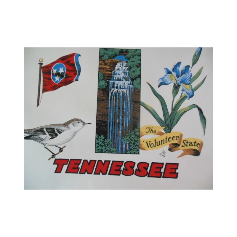 Fabric Tote bag panel - TENNESSEE, 18" x 36"