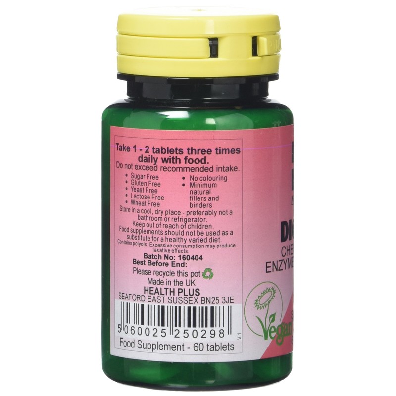 Health Plus Digest Plus Digestive Enzyme Supplement - 60 Chewable