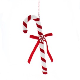 Festive Productions Christmas Hanging Candy Cane Decoration Red and White 25cm Plush Xmas Tree Décor Festive