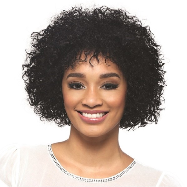 Vivica A Fox Hair Collection Spring Pure Stretch Cap, Premium Remi Human Hair Wig in Color, Natural, 9.2 Ounce